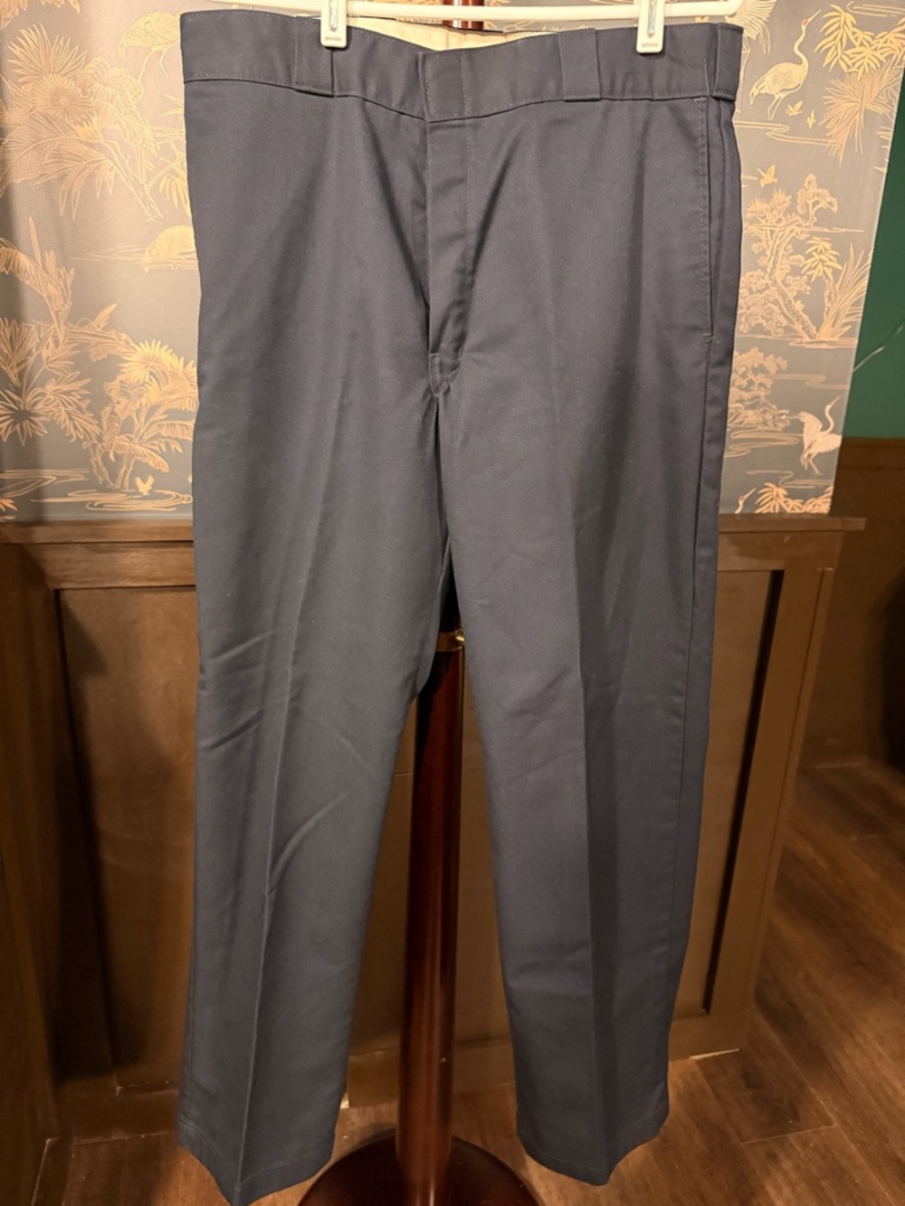 Dickies Men's Navy Straight-Leg Dress Pants